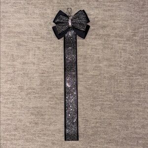 Black and Silver Bow Keychain